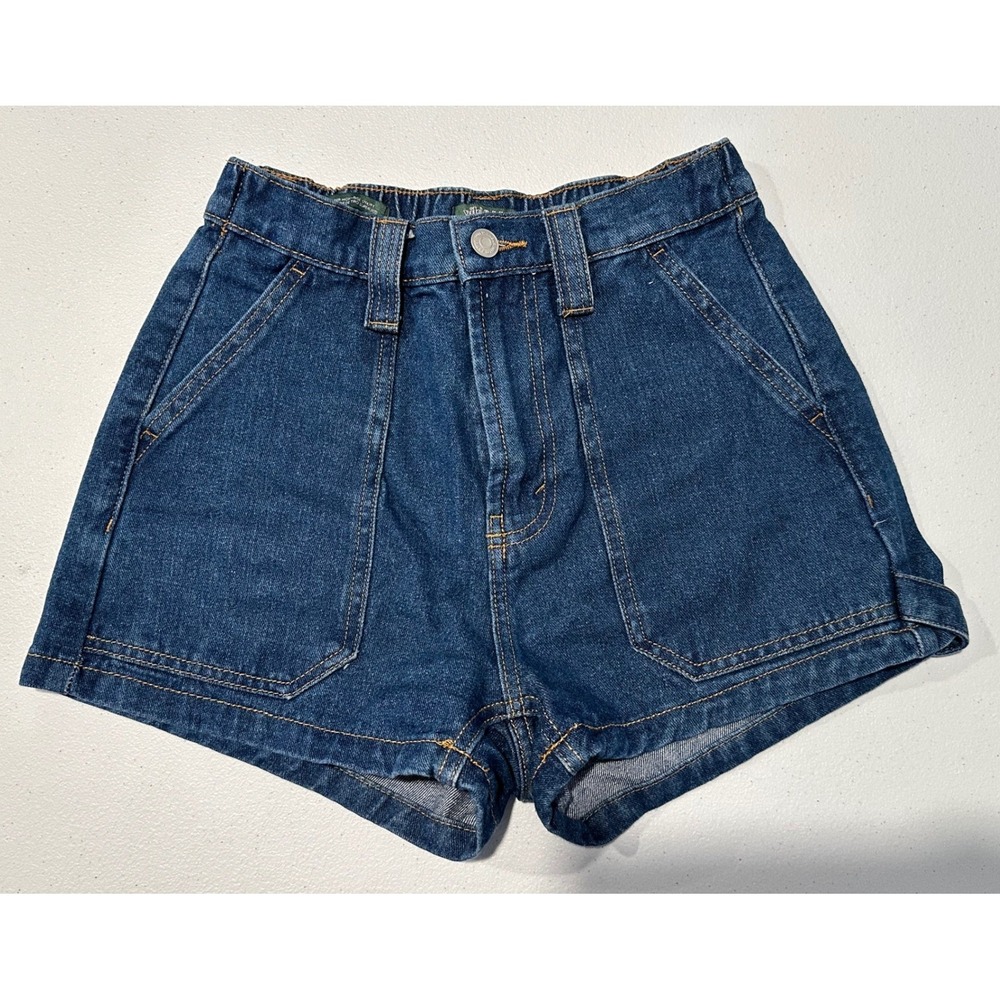 Wild Fable Womens Denim Utility Shorts Super High Rise Blue Jean Size 00
